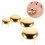 360Pcs DIY Brass Round Dome Rivets Claw Studs for Shoes 11