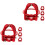 8Pcs Red Metal Fire Sprinkler Head Guards Ceiling Cover Caps 5