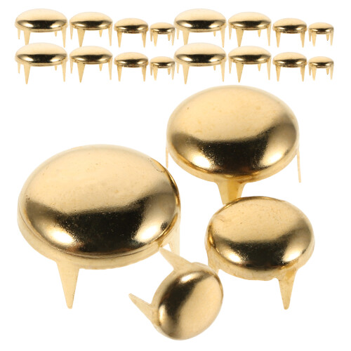 360Pcs DIY Brass Round Dome Rivets Claw Studs for Shoes 2