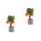 2Pcs Decorative Potted Faux Orange Tree Plastic Mini Artificial Plant 7