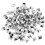 500Pcs Silver Square Claw Studs Rivets for Bags Clothes DIY Decoration 1