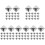 500Pcs Silver Square Claw Studs Rivets for Bags Clothes DIY Decoration 4