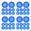 40Pcs Comfortable Silicone Stethoscope Diaphragm Covers Dark Blue 3