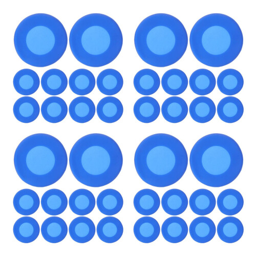 40Pcs Comfortable Silicone Stethoscope Diaphragm Covers Dark Blue 2