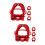 8Pcs Red Metal Fire Sprinkler Head Guards Ceiling Cover Caps 9