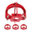 8Pcs Red Metal Fire Sprinkler Head Guards Ceiling Cover Caps 2
