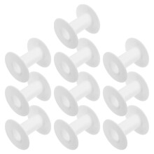 40Pcs White Semi-Transparent Plastic Thread Bobbins for Sewing Use