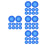 40Pcs Comfortable Silicone Stethoscope Diaphragm Covers Dark Blue 6