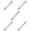 5Pcs Rust-Resistant Iron Dial Indicator Extension Rods Silver DIY Kit 10