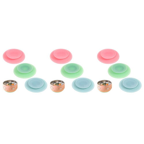 9Pcs Lightweight Silicone Sucker Pads for Tableware Baby Elderly Use 2