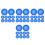 40Pcs Comfortable Silicone Stethoscope Diaphragm Covers Dark Blue 8