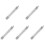 5Pcs Rust-Resistant Iron Dial Indicator Extension Rods Silver DIY Kit 4