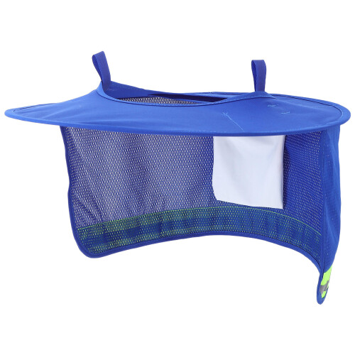 5Pcs Full Brim Hard Hat Sun Visor Blue Mesh Neck Shield Adjustable Fit 2