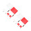 12Pcs Red Replacement Soccer Flags with Sponge Handle for Outdoor Use 10