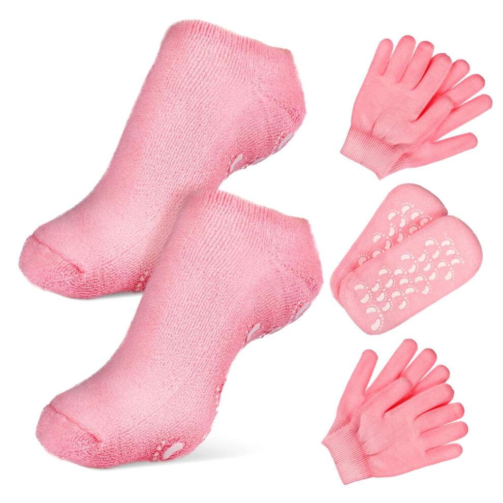 Moisturizing Socks and Gloves Set for Deep Hydration Overnight Care Soft Hands and Feet Reusable