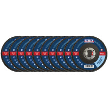 Sealey FD1156010 115mm Zirconium Flap Discs 60Grit 22mm Bore - Pack of 10
