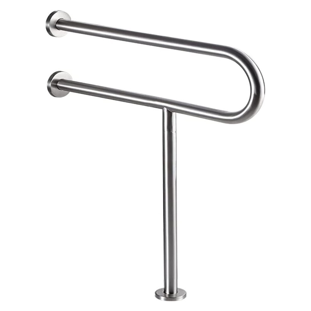 Bathroom Grab Bars 304 Stainless Steel UShaped Toilet Safety Rail with Support Leg for Elderly Ref: 6632
