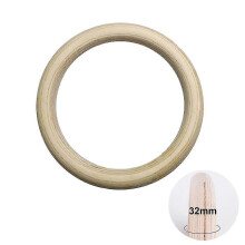 (32 mm) Wooden Gymnastic Rings Gym Training Ring Equipment For Body Strength Training
