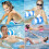 (Pink) Water Hammock, Inflatable Floating Bed, Pool Lounger Float Hammock, Inflatable Swimming Pool Float Hammock for Adults 4