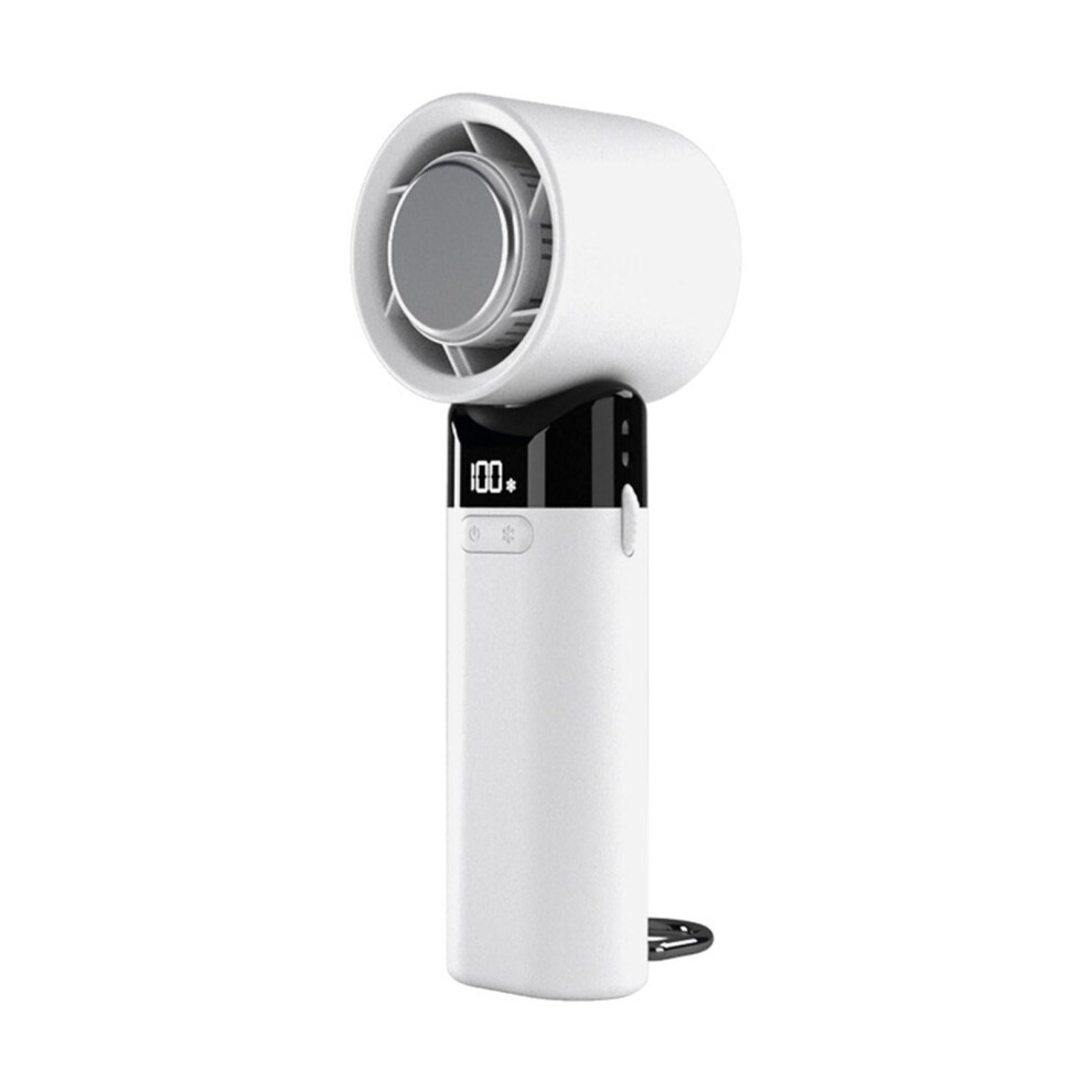 Portable Handheld Fan With Digital Display, 3000Mah Usb Rechargeable Rapid Cooling For Outdoor Travel 9044945737561