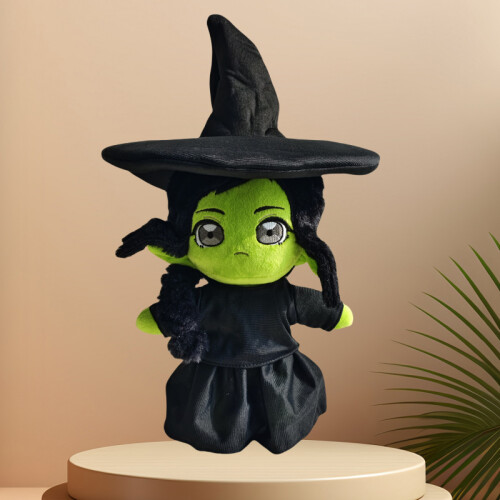 (Green Witch,30cm)Wicked Witch Plush Doll, Witch Character Stuffed Toy