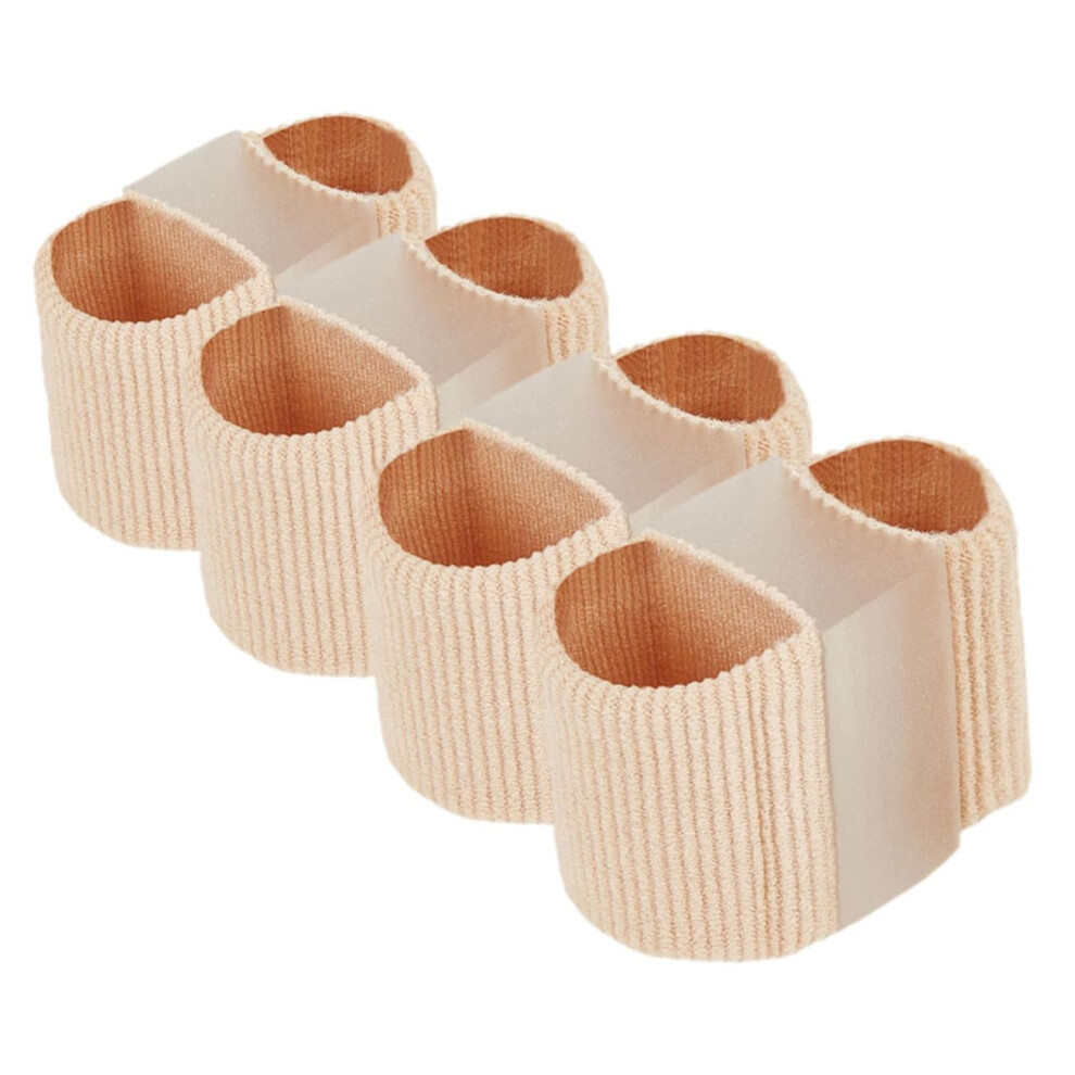 4Pcs Gel Toe Separators Bunion Corrector Breathable Double Ring Spacers for Overlapping Toes
