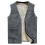 (L,Grey)Men's Lamb Wool Solid Color Waistcoat Vest 1