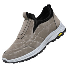 Men's Hiking Shoes with Arch Support, Extra Wide Trekking Trainers, NonSlip Lightweight Outdoor Walking Footwear, Brown, UK 10