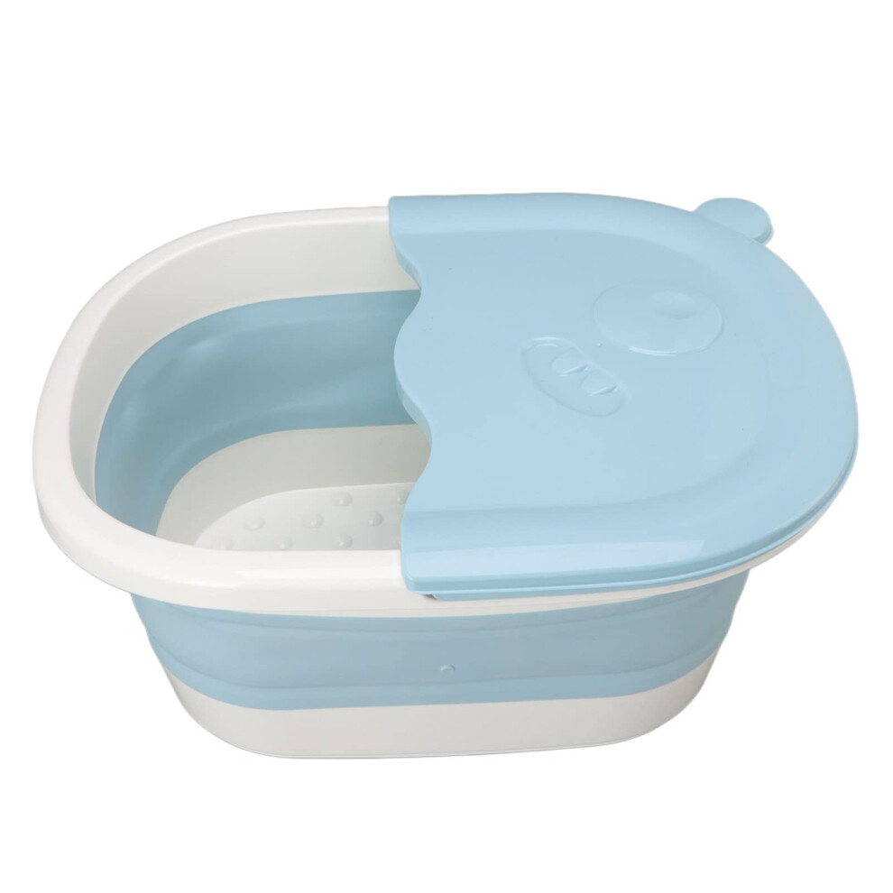Foldable Foot Spa Tub with Handle, Lightweight Plastic Foot Bath Basin for Home Spa Soaking