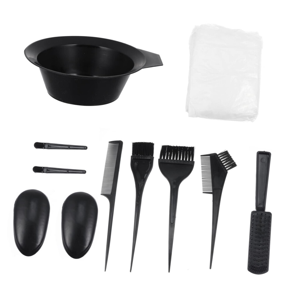 11Pcs Professional Hair Dyeing Kit with Mixing Bowl and Brushes for Precise Color Application at Home or Salon