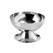 Stainless Steel Dessert Bowl Round Mouth for Fruit and Milk Display 10x6.2x7.2cm Multi