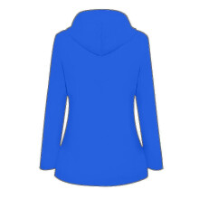 (S, Blue) Women's Waterproof Windproof Raincoat Plus Size Outdoor Hooded Rain Jacket