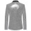 (M,Silver)Mens Casual Sequin Blazer Suit Jacket for Wedding Celebration 2