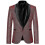 (M,Wine Red)Mens Casual Sequin Blazer Suit Jacket for Wedding Celebration 1