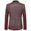 (M,Wine Red)Mens Casual Sequin Blazer Suit Jacket for Wedding Celebration 2