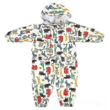 (S, Yellow) Cartoon Raincoat Kids Children Jumpsuit Rainwear Boy Girl Waterproof Poncho