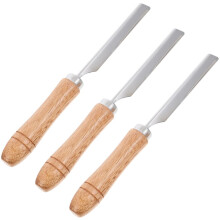 3pcs Pig Hair Removal Tool with Wood Handle Stainless Steel Scraper for Smooth Hair Removal