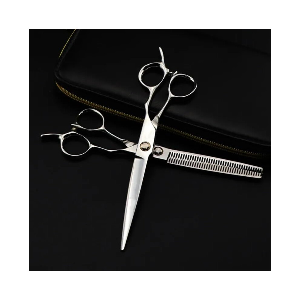Professional Hair Cutting Shears Set with Precision Blades and Thinning Scissors for Salon or Home