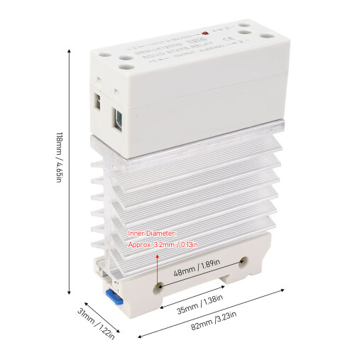 Módulo SSR DC-DC para riel DIN de 120A con disipador 3-32V 1