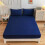 Solid Color Microfiber Fitted Sheet with Deep Pocket Breathable WrinkleResistant for Single Double Bed 1