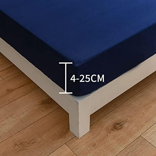 Solid Color Microfiber Fitted Sheet with Deep Pocket Breathable WrinkleResistant for Single Double Bed 1