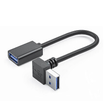 (10cm Down Bend) Universal Usb 3.0 Extension Cable With 90-degree Bend For Home And Office Use