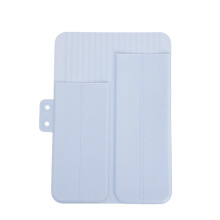 Heat Resistant Silicone Mat Curling Iron Holder with AntiSlip Surface, Roll Up Storage, Blue