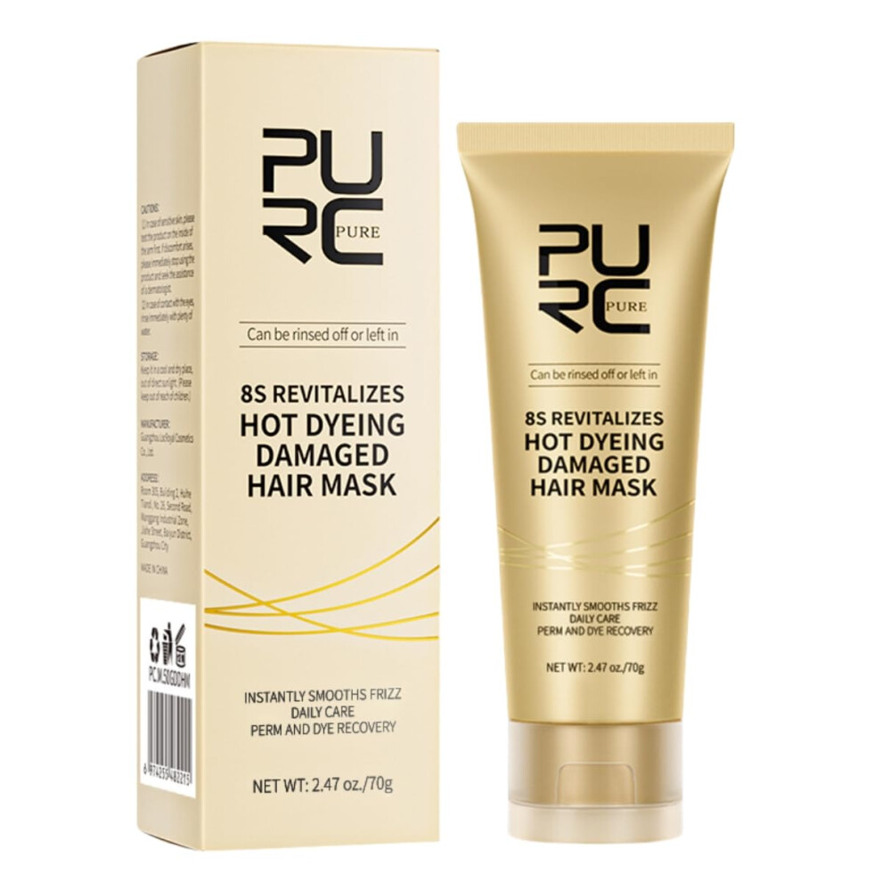 Keratin Hair Treatment Mask for Damaged Frizz Control, 8 Seconds Deep  and Straightening