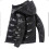 (3XL,Black)Shiny Down Jacket Men's Winter Jacket Stand Collar Down Jacket With Hood 1