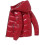 (XL,Red)Shiny Down Jacket Men's Winter Jacket Stand Collar Down Jacket With Hood 2