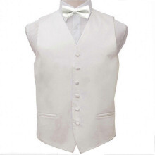(XL,White)Adjustable waistcoat vest for men, classic solid suit vest for formal occasions