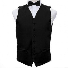 (M,Black)Adjustable waistcoat vest for men, classic solid suit vest for formal occasions