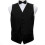 (L,Black)Adjustable waistcoat vest for men, classic solid suit vest for formal occasions 1