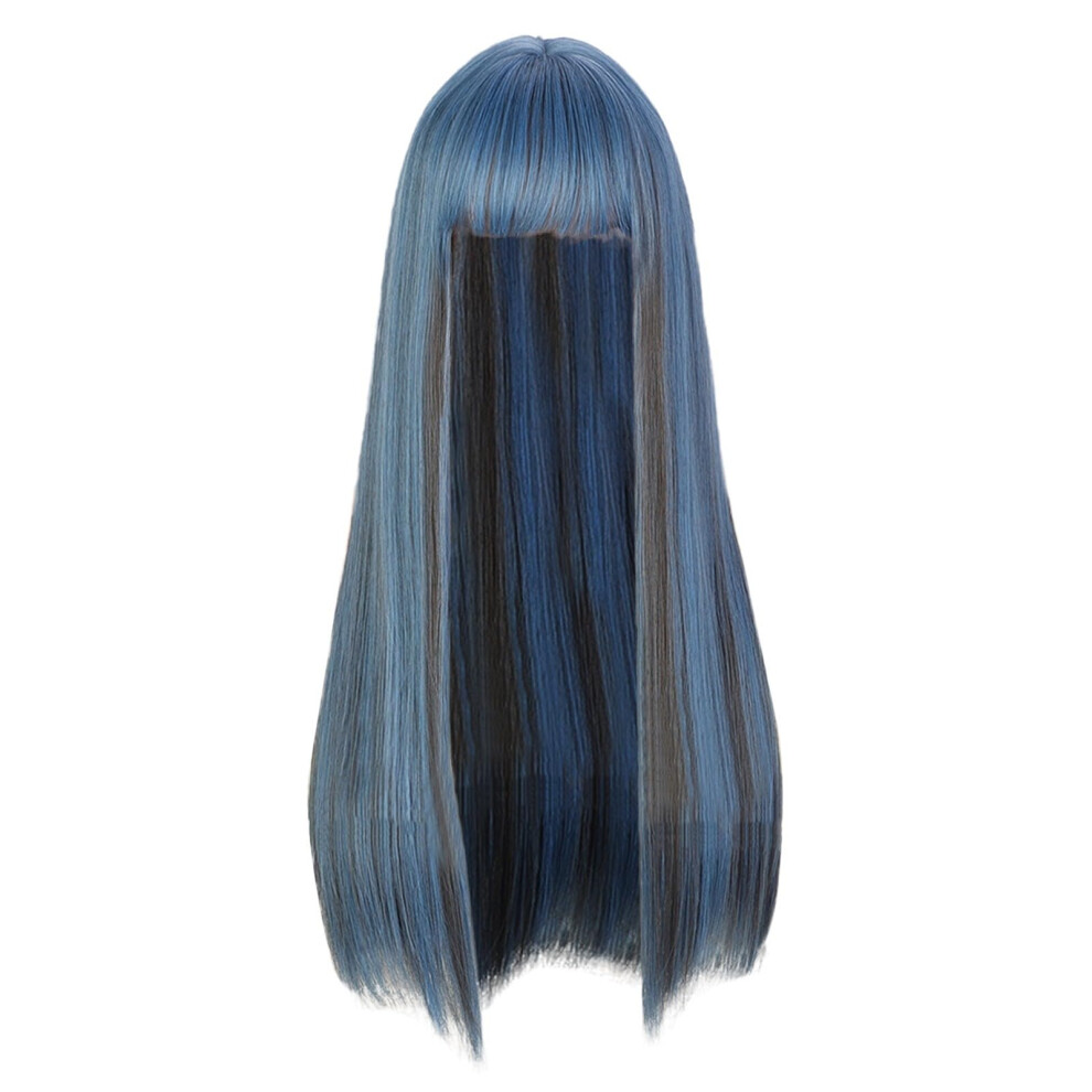 Long Straight Synthetic Lace Front Wig with Preplucked Natural Hairline and Breathable Cap for Women